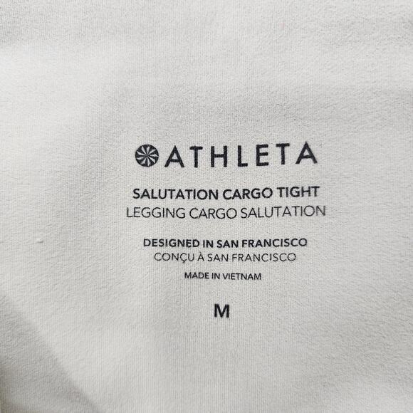 Athleta Leggings Womens M Tan Salutation Cargo Tight Cuffed Hem Jogger Workout - Picture 5 of 13